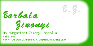 borbala zimonyi business card